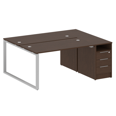 Рабочая станция Metal System Style БО.РС-СТП-2.3 1812x1475x750 (Венге Цаво/Серый металл)