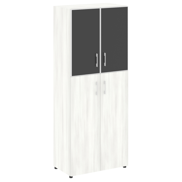 Шкаф для документов со стеклом черным LT.ST-1.7 R Black (Снежная Патина)