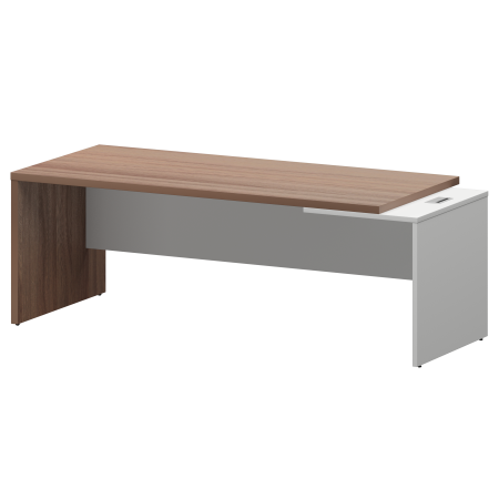 Стол руководителя правый Кортез KZ-22R 2200x900x750 (Темный шимо/Белый)