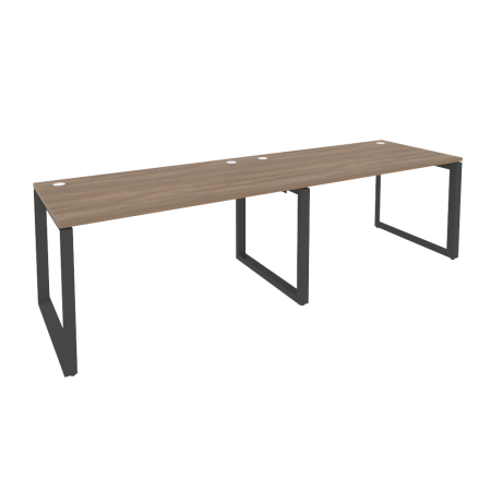 Рабочая станция на О-образном м/к Onix O.MO-RS-2.3.8 2760x800x750 (Дуб Аттик/Черный металл)