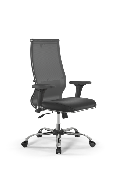 Кресло для руководителя Метта Sit 10 B2-163D - T+Extra /Km00/Wm12/D02P(M09.B21.G20.W01 (Серый | Черный)