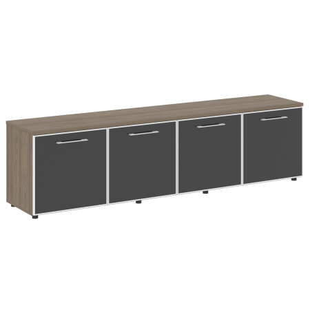 Тумба модульная черные двери LT.TS 4.6 2200x450x580 (Вяз Благородный)