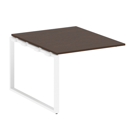 Проходной наборный элемент переговорного стола Metal System Style БО.ППРГ-1 1000x1235x750 (Венге Цаво/Белый металл)