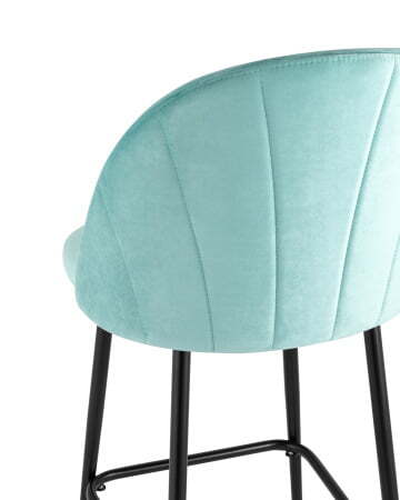 Стул полубарный Логан велюр пыльно-голубой (Стул полубарный Логан пыльно-голубой)