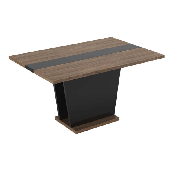 Элемент стола переговоров без кабель-канала Asti AST339702 1400x1000x750 (Дуб/черный)