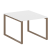 Переговорный стол 1 столешница Metal System Style БО.ПРГ-1.1 1000x1235x750 (Дуб Наварра/Серый металл)