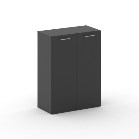 Шкаф широкий средний Cross CRF.ST-202 (896x460x1202) (Черный F-Базальт UM)