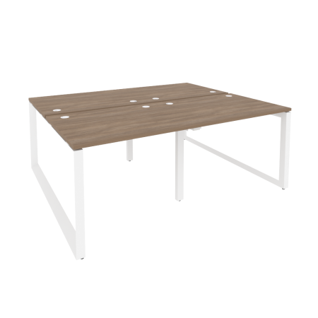 Рабочая станция на О-образном м/к Onix O.MO-D.RS-4.1.8 1960x1635x750 (Дуб Аризона/Белый Металл)