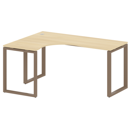 Стол криволинейный левый Metal System Style БО.СА-4 Л 1600x1200x750 (Акация/Мокко металл)