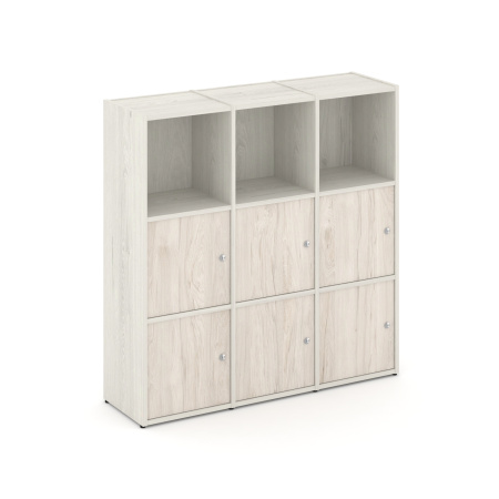 Стеллаж Locker Plus LK.K-003 1188x350x1203 (Дуб Наварра | Денвер Светлый)