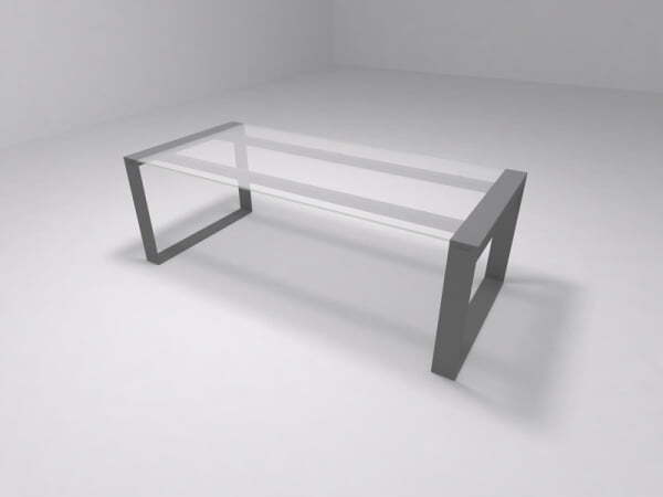 Стол для переговоров, столешница стекло Brix BR.00.32 2200x750x100 (СтеклоСерый)