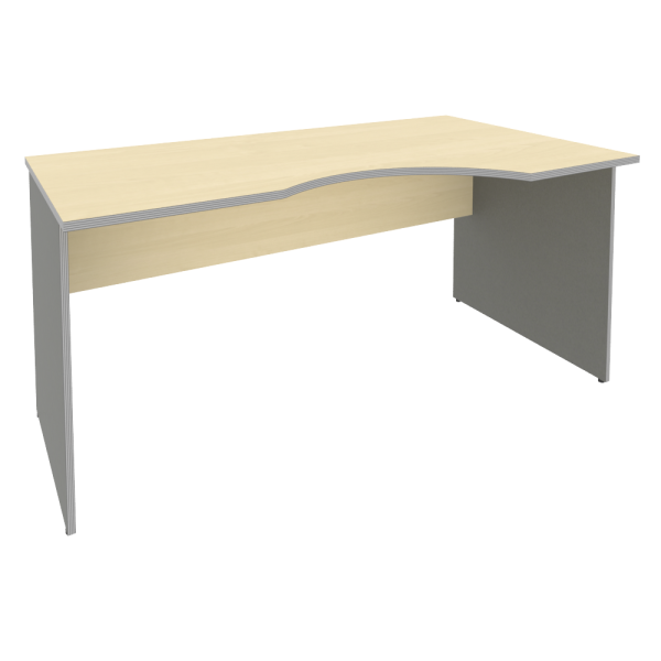 Стол криволинейный Riva А.СА-1 Пр 1600x900x750 (Клен-Металлик)