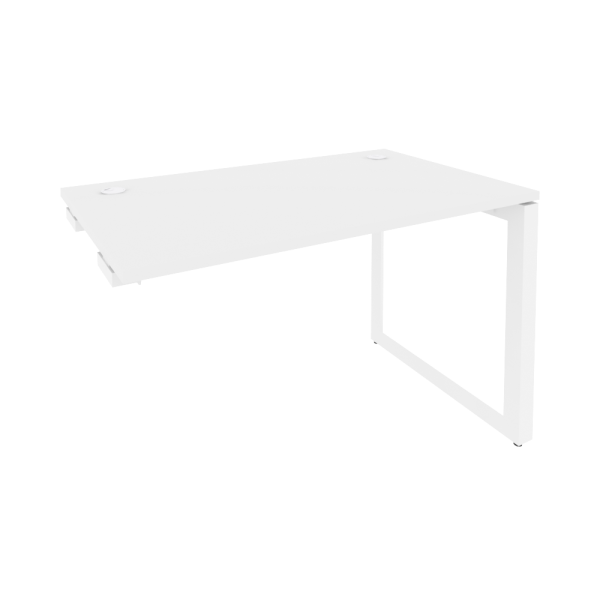 Стол-приставка на О-образном м/к к опорным элементам Onix O.MO-SPR-2.7 1180x720x750 (Белый Бриллиант/Белый Металл)