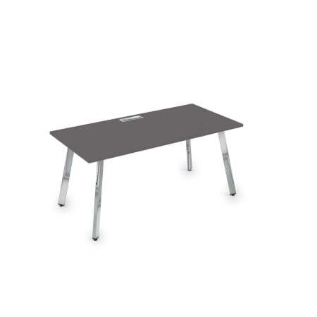 10СР.079 Стол рабочий, прямолинейный (1400x700x750) (Graphit mattМеталл глянец)