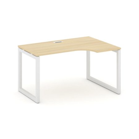 Стол рабочий эргономичный SN-5O.SPA-001(R) (1380х600/980х750) (Акация Лорка/Металл Белый)