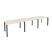 Рабочая станция на П-образном м/к Onix O.MP-RS-3.2.8 3540x800x750 (Тиквуд Темный/Белый Металл)
