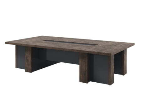 Стол переговоров на 6 человек Torston без центральной вставки Torston Т-103 3000x1600x750 (Дуб Бунратти/Антрацит)