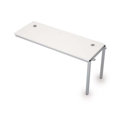 6МБС.164 Линейные бенч-системы, средний модуль (1600x600x750) (Белый/Алюминий матовый)