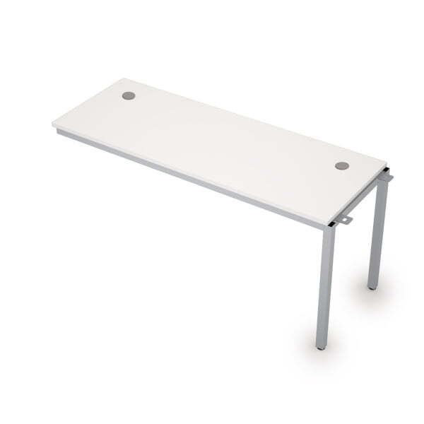 6МБС.164 Линейные бенч-системы, средний модуль (1600x600x750) (Белый/Алюминий матовый)