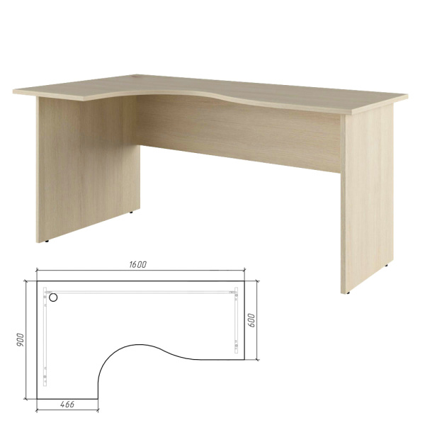 Стол эргономичный Trend TRD296156 1600x900x750 (Дуб феррара)