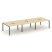Рабочая станция 2-х сторонняя SN-6P.DRS-082 (3540х1632х750) (Тиквуд Светлый/Металл Антрацит)