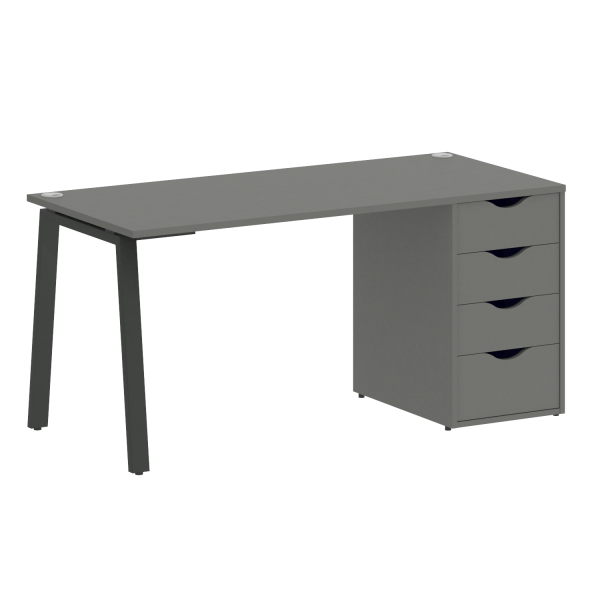 Стол письменный VR.SP-3-158.4.A 1580x720x750 (Металлик/Антрацит Металл)