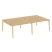 Рабочая станция на деревянных опорах Onix Wood OW.D.RS-4.3.8 2760x1635x750 (Тиквуд Светлый/Дуб Темный)
