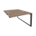 Стол-приставка двойной на О-образном м/к к опорным элем. Onix O.MO-D.SPR-2.7 1180x1475x750 (Тиквуд Темный/Белый Металл)