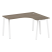 Стол криволинейный правый Metal System Style БА.СА-3 Пр 1400x1200x750 (Дуб Наварра/Серый металл)