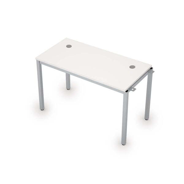 6МБН.168 Линейные бенч-системы, начальный модуль (1200x600x750) (Белый/Алюминий матовый)