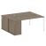 Рабочая станция с опорным шкафом-купе Metal System Style БП.РС-СШК-1.3 1810x1475x750 (Дуб Наварра/Серый металл)