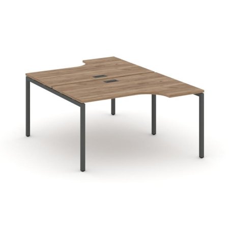 Рабочая станция эргономичная SN-4P.DRPA-012 (1580х1432/1992х750) (Дуб Табак/Металл Антрацит)