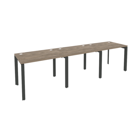Рабочая станция на П-образном м/к Onix O.MP-RS-3.1.7 2940x720x750 (Тиквуд Темный/Черный металл)