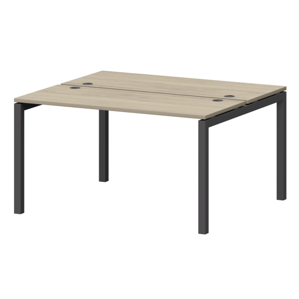 Бенч двойной на металлокаркасе Смарт СМС2-П-12К.120.Пр50 1200x1236x750 (Кронберг/Антрацит)