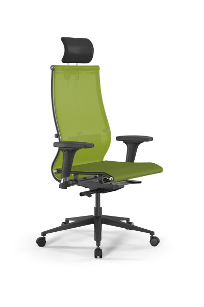 Кресло для руководителя Метта SynchroSit 10 B2-107D - T /Km00/Nb00/D02P/H3mL-2D(M23.B11.G19.W02) (Лайм)