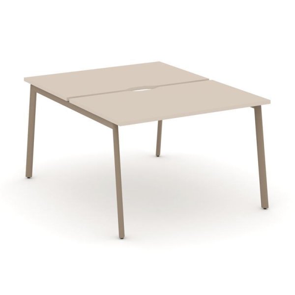 Рабочая станция 2 места ES.D.RS-2.2-VP (1180х1500х750) (Капучино/Металл Латте)
