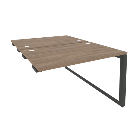 Стол-приставка двойной на О-образном м/к к опорным элем. Onix O.MO-D.SPR-2.8 1180x1635x750 (Дуб Аризона/Черный металл)