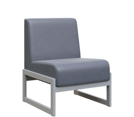 Диван одноместный MD.D1  (655х700х700) (Oregon Серый арт.17/Серый металл)