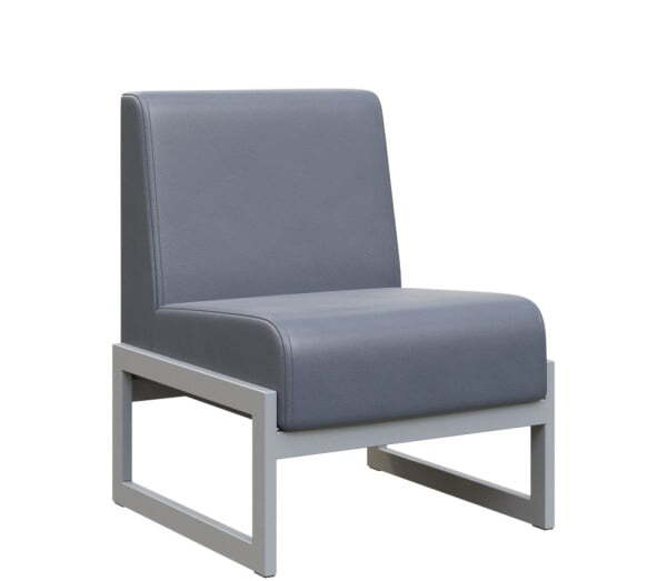 Диван одноместный MD.D1  (655х700х700) (Oregon Серый арт.17/Серый металл)