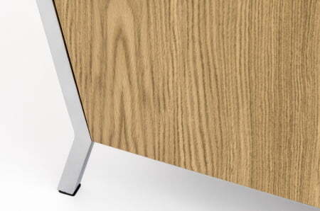 VISPO Диван 3-местный (ДУБ СВЕТЛ/ЧЕРНЫЙ)