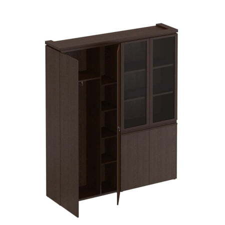 Шкаф комбинированный (для одежды + со стеклом) Mark МК 359 1800x404x2100 (Дуб валенсия)