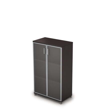 6Ш.017.4 Шкаф для документов средний со стеклом (800x450x1348) (Венге)