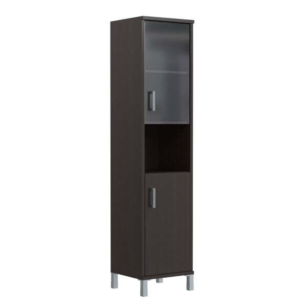 Шкаф узкий, глухая дверь, левая+стекло тонированное Born B-431.10 L 475x450x2054 (Венге Магия)