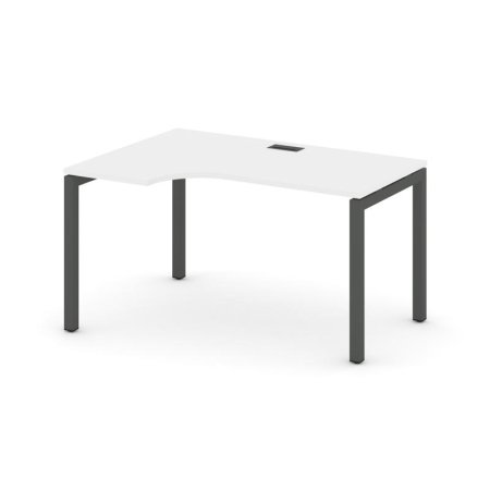 Стол рабочий эргономичный SN-5P.SPA-001(L) (1380х600/980х750) (Белый/Металл Антрацит)