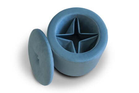 Пуф Round с ящиком для хранения (400x400x410) Синий (Синий)