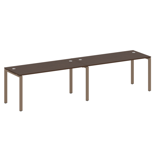 Рабочая станция на 2 раб.места Metal System Style БП.СМ-2.4 3200x720x750 (Венге Цаво/Мокко металл)
