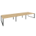 Рабочая станция на О-образном м/к Onix O.MO-D.RS-6.4.7 4740x1475x750 (Тиквуд Темный/Белый Металл)