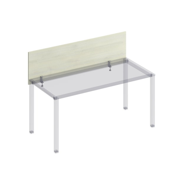 Экран настольный фронтальный с кронштейнами для стола 160 на металлокаркасе КФ Комфорт КФ К.843 1600 (Дуб шамони светлый)