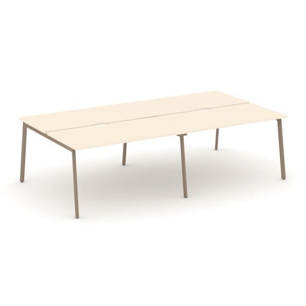 Рабочая станция 4 места ES.D.RS-4.3-VP (2760х1500х750) (Сатин/Металл Латте)