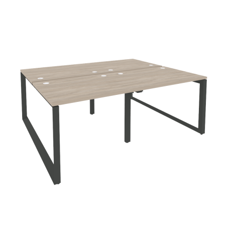 Рабочая станция на О-образном м/к Onix O.MO-D.RS-4.1.8 1960x1635x750 (Дуб Аттик/Черный металл)